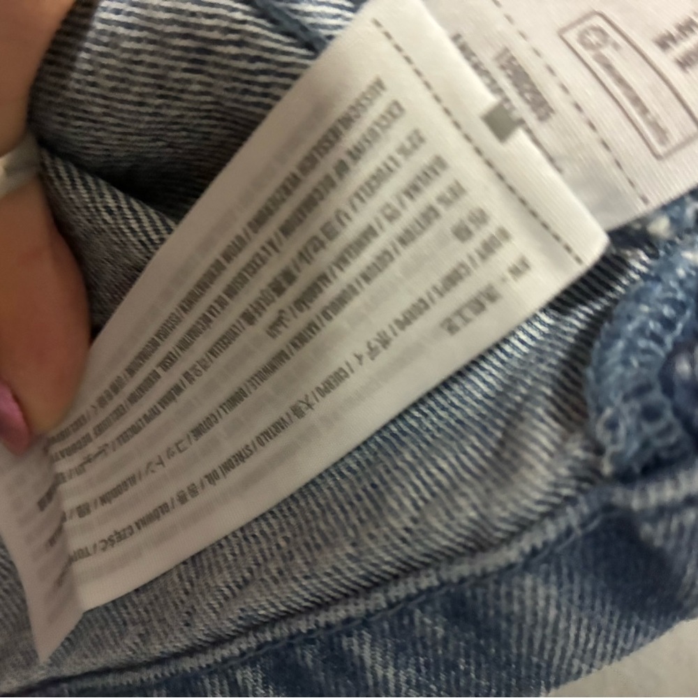 Abercrombie & Fitch Denim Mini Jean Dress Medium Button Front Y2K 90s casual - Picture 8 of 8